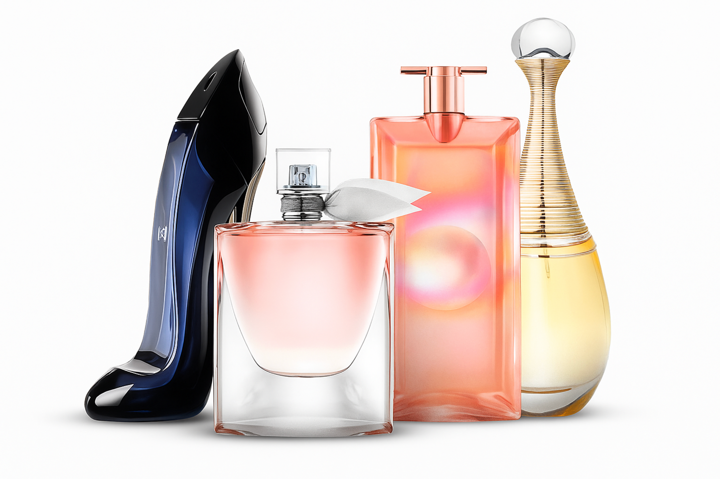 PLATI JEDAN I DOBIVI ČETIRI! Ekskluzivan set premium ženskih parfema: Good Girl, La Vie Est Belle, Lancôme Idôle i J'adore (Eau de Parfum, 100 ml svaki)